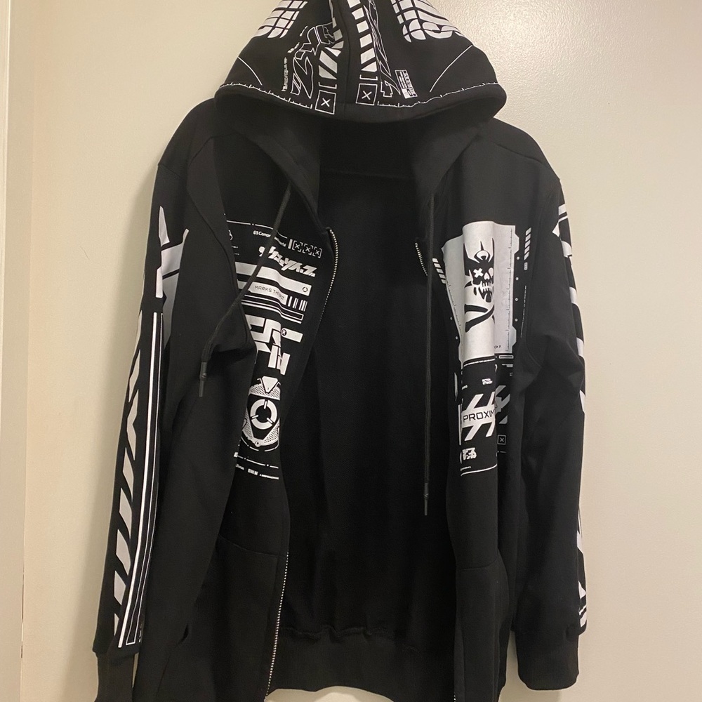 Black Graphic Hoodie